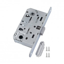 Замок MEDIANA POLARIS под цилиндр матовый хром с ответной планкой MINIMAL XT B06103.50.34.640 