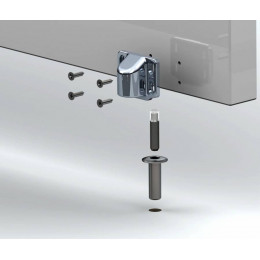 Fantom Premium Скрытый огнестойкий магнитный стопер Fantom Fire Hardware HGT003 Хром блестящий 