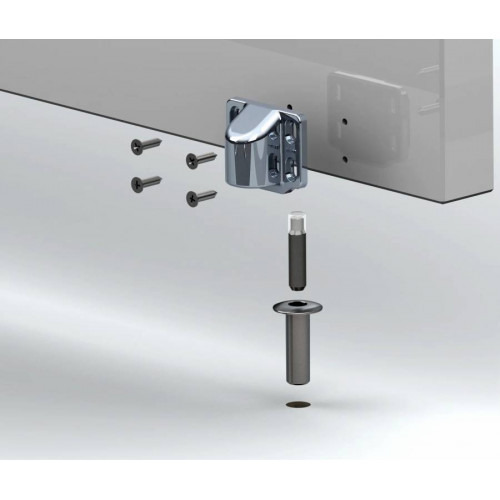 Fantom Premium Скрытый огнестойкий магнитный стопер Fantom Fire Hardware HGT003 Хром блестящий 