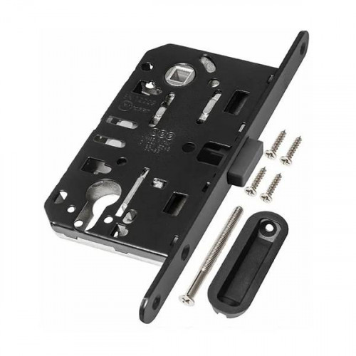Замок MEDIANA POLARIS под цилиндр черный с ответной планкой MINIMAL XT B06103.50.93.640 